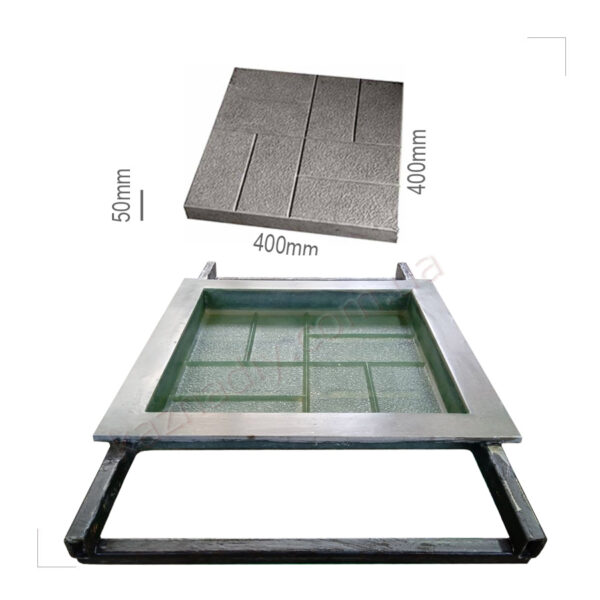 Форма для тротуарной плитки, кирпич шагрень, 400х50мм