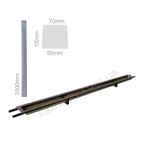 форма для столба виноградного, 2500x100х75mm